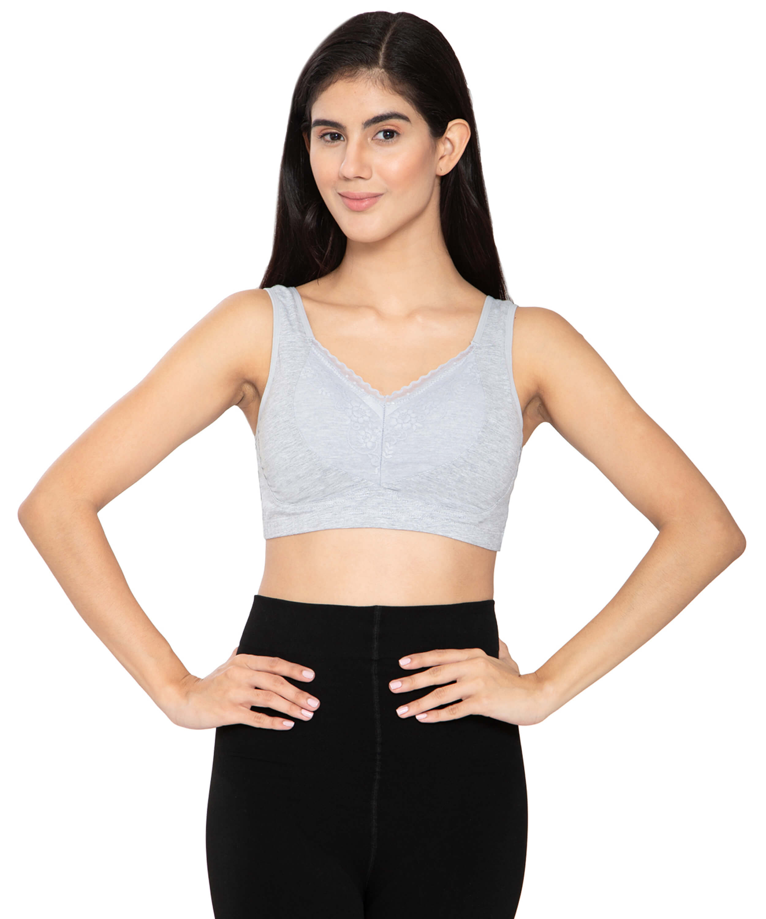 Donna Padded Cotton Sports Bra